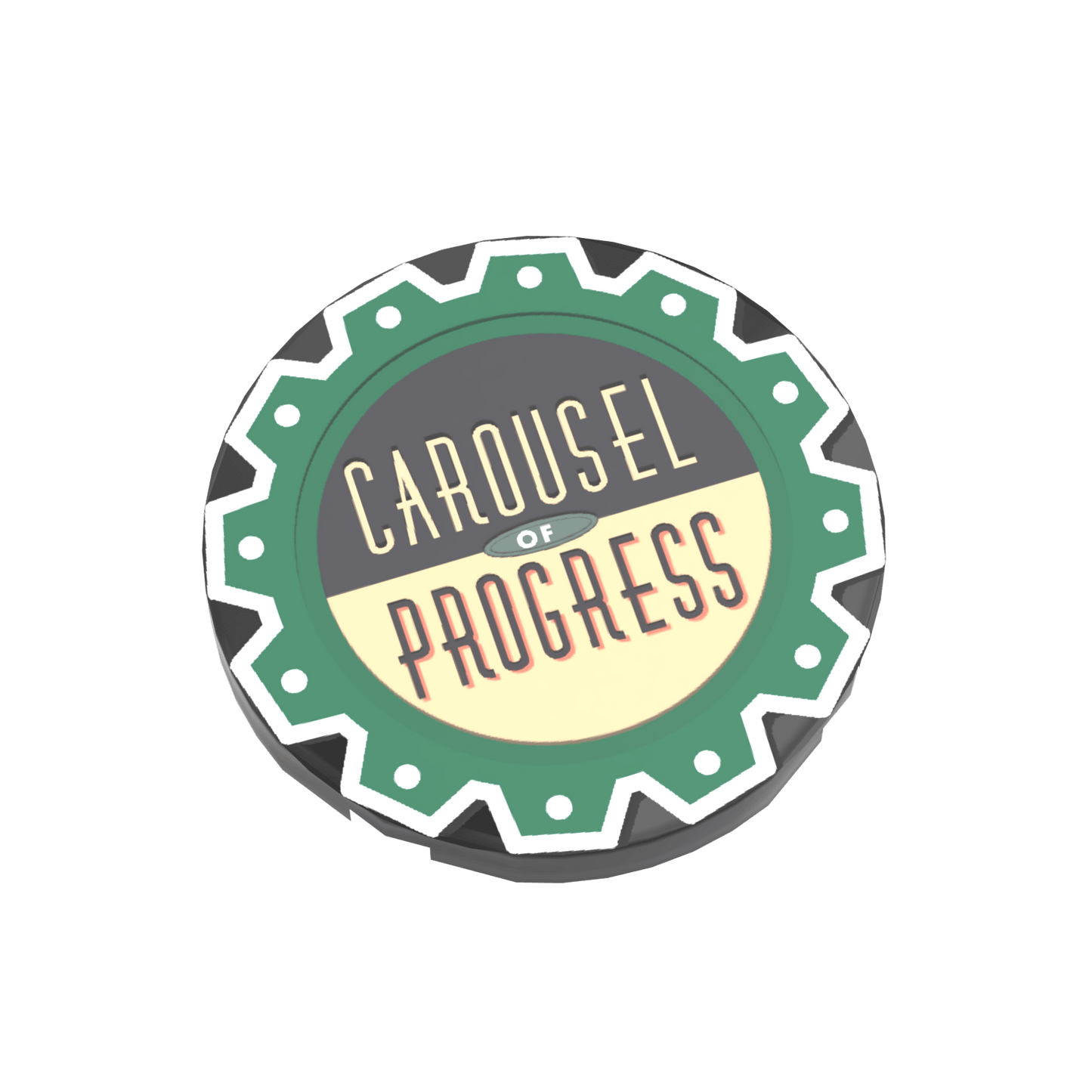 Carousel of Progress Sign - Custom Printed - Made Using a LEGO® Tile