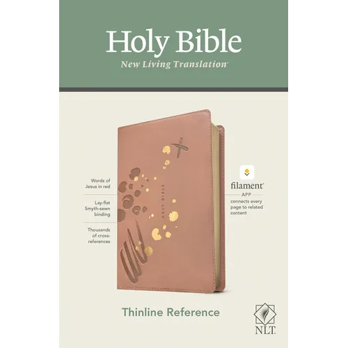 NLT Thinline Reference Bible, Filament Enabled Edition (Red Letter, Leatherlike, Pink) - Imitation Leather