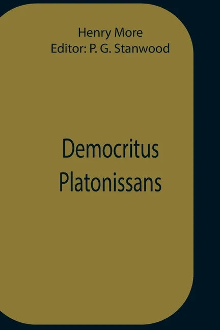 Democritus Platonissans - Paperback