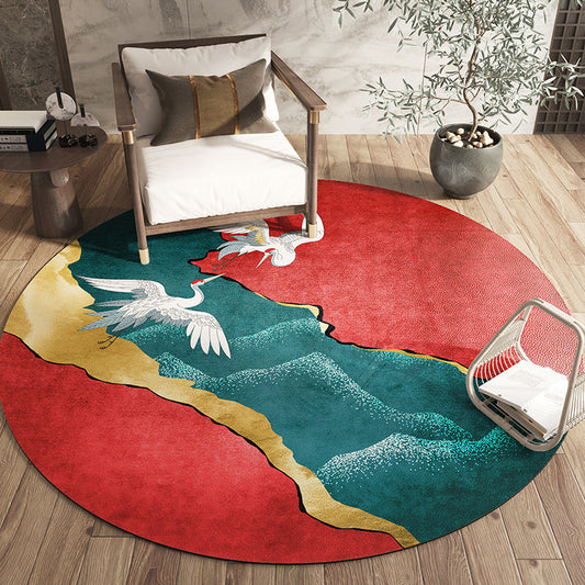 Guofeng Crane Leather Chair Floor Mat