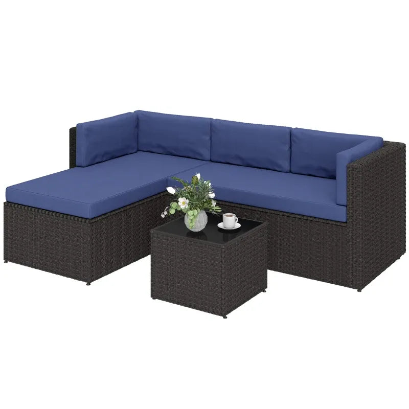 Comfortable Conversation Furniture Set,3 Piece Outdoor Furniture Set