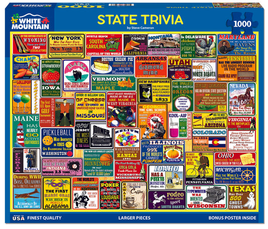 State Trivia - 1000 Piece Jigsaw Puzzle