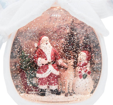 12.5" Lighted Snowman Glitterdome