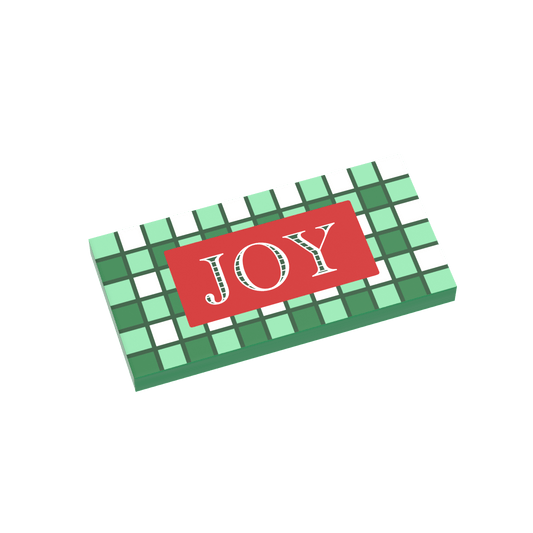 "Joy" Door Mat - Christmas Decor - Custom Printed 2x4 - Tile Made using LEGO® Parts