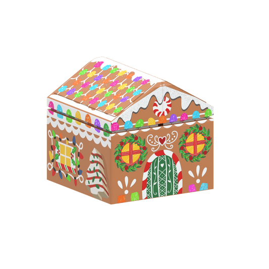 Gingerbread House - Christmas - Minifig Scale - Custom Printed - Made Using LEGO® Parts
