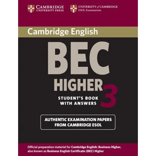 Cambridge Bec Higher 3 Student's Book with Answers - Paperback