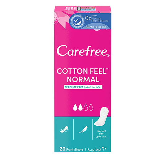 Carefree Cotton Fresh Unscented Daily Panty Liners for Women - Comfortable, Discreet, and Reliable Hygiene Protection