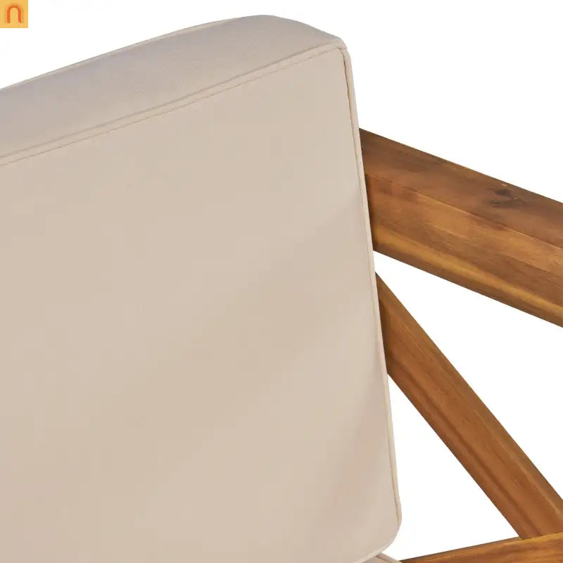 Outdoor Club Chair Acacia Wood Mid-Century Teak Cushion 30x30in