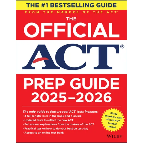 The Official ACT Prep Guide 2025 - 2026: Book + Online Course - Paperback