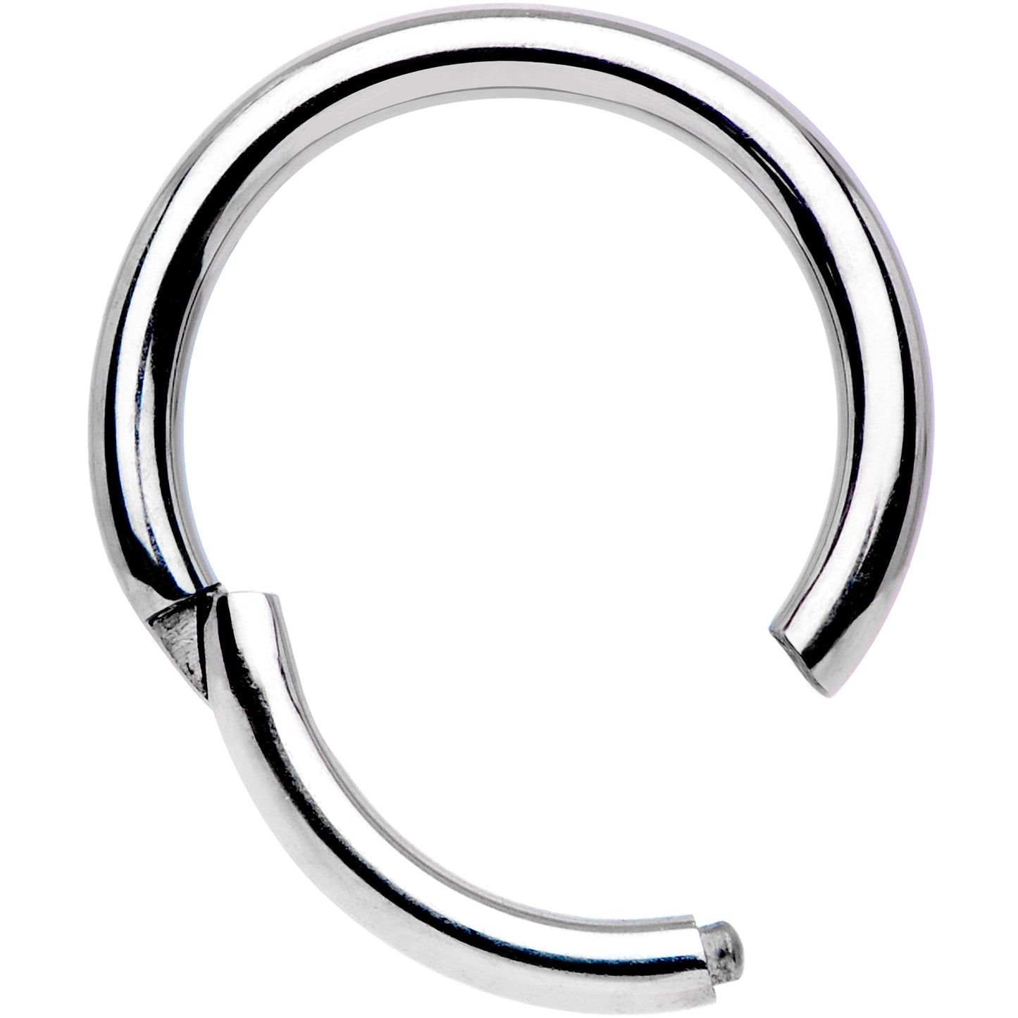 16G 5/16 Solid G23 Implant Grade Titanium Hinged Segment Ring