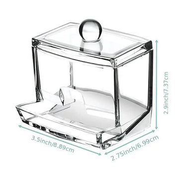 Cotton Swab Holder Cotton Ball Dispenser Organizer Clear Storage Containers
