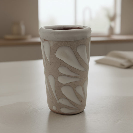 Cream Talavera Shot Glass | Handmade Mexican Ceramic