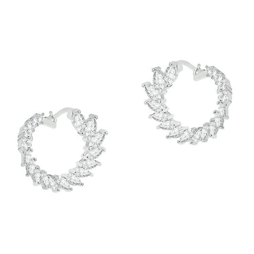 Crescent Moon Earrings Made With Crystals