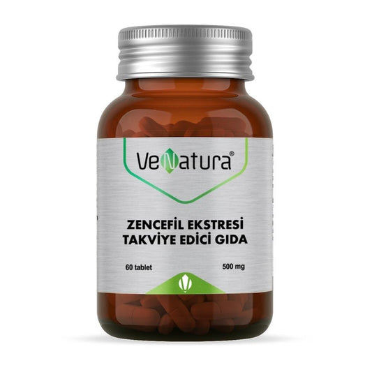 VeNatura Ginger Extract Supplement 500mg - 60 Tablets - Natural Anti-Inflammatory & Digestive Health Support