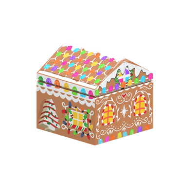 Gingerbread House - Christmas - Minifig Scale - Custom Printed - Made Using LEGO® Parts