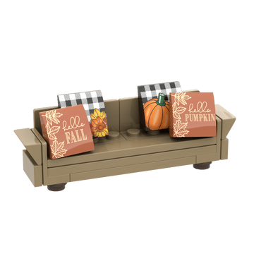 Fall Pillow "Hello Fall" - Custom Printed 2x2 Tile - Made Using LEGO® Parts