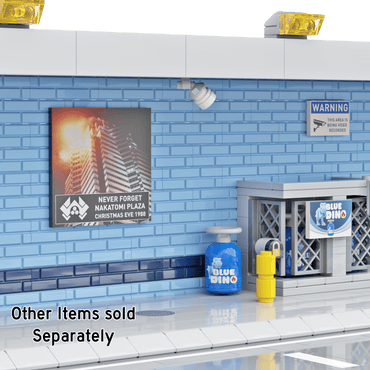 Never Forget - Die Hard - Nakatomi Plaza Poster - Custom Printed Using a LEGO® Part (6 x 6 Tile)