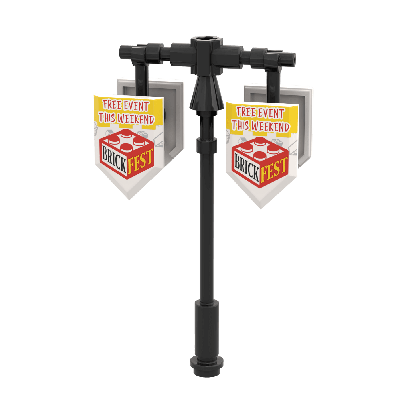 Brick Fest Event Banners with Post - Printed Mini Build - Made Using LEGO® Parts