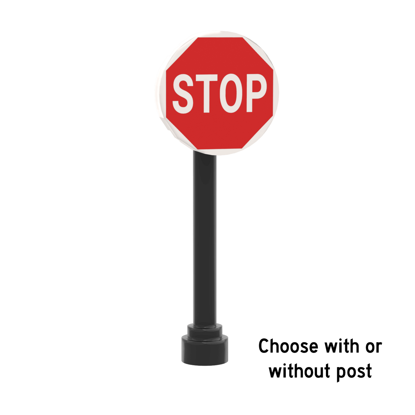 Stop Sign - Printed 2x2 Tile - Made Using LEGO® Parts