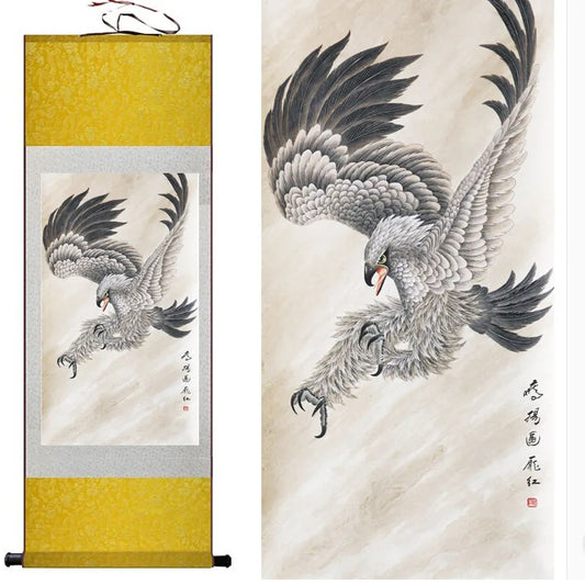 Eagle painting Chinese Art Painting Home Office Decoration Chinese eagle painting eaglePrinted painting