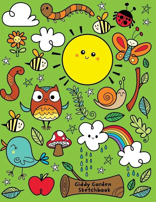 Giddy Garden Sketchbook: Jumbo Drawing Pad For Sketching, Doodling And Coloring - Paperback
