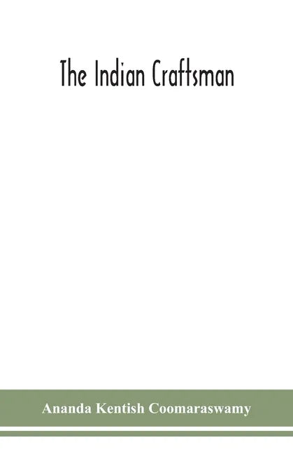 The Indian craftsman - Paperback