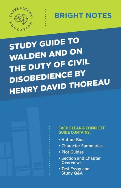 Study Guide to Walden and On the Duty of Civil Disobedience by Henry David Thoreau - Paperback