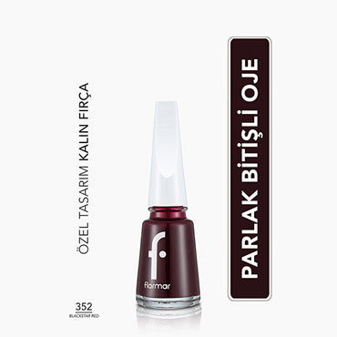 Flormar Nail Enamel Intense Pigmented Polish 352 Blackstar Red | 10ml