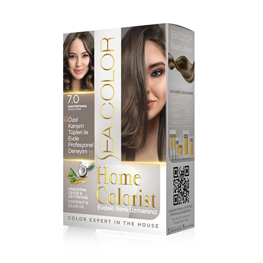 Sea Color Home Colorist Hair Dye Kit - At-Home Hair Coloring Solution with Assistant Dye for Vibrant Color & Gray Coverage