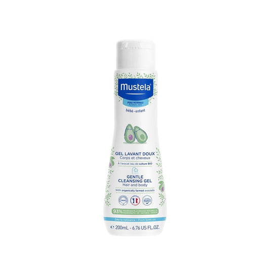 Mustela Gentle Cleansing Newborn Baby Shampoo 200ml - Hypoallergenic, Dermatologically Tested, Gentle Cleansing for Sensitive Skin