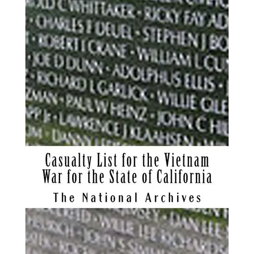 Casualty List for the Vietnam War for the State of California - Paperback