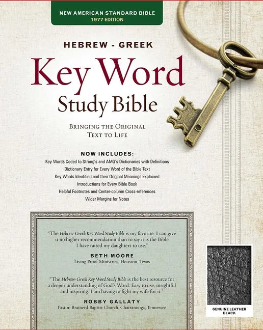 Hebrew-Greek Key Word Study Bible-NASB: Key Insights Into God's Word - Leather
