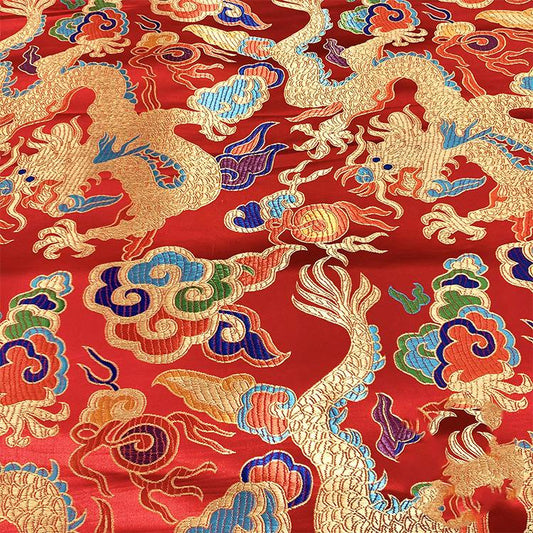 75cm Chinese Style Dragon Cheongsam Brocade Fabric