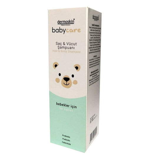 Dermoskin BabyCare Gentle Baby Shampoo & Body Wash - 7.78 fl oz, Moisturizing, Probiotic, Natural Baby Hygiene