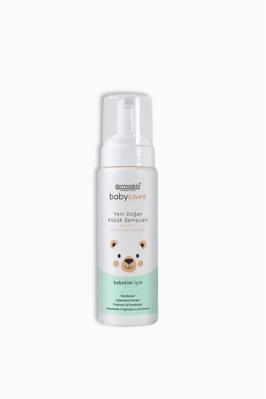 Dermoskin Newborn BabyCare Foam Shampoo - Gentle, Natural, and Soothing for Sensitive Scalp - 6.76 fl oz