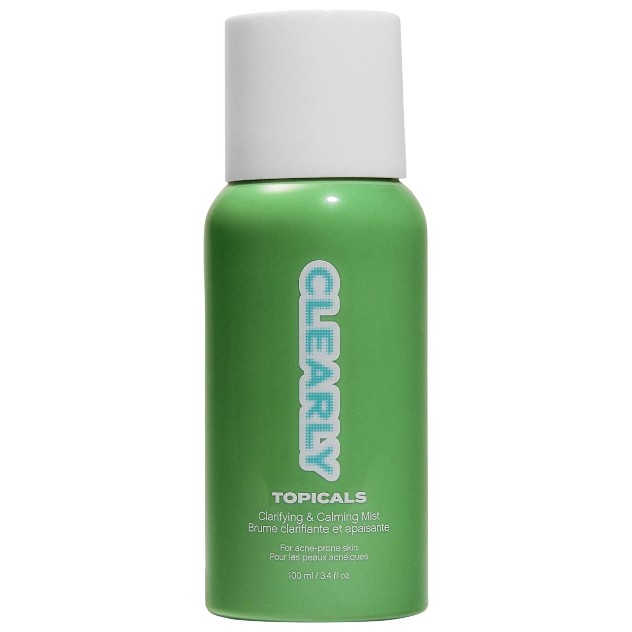 Clearly: Clarifying & Calming Acne Treatment Mist - Salicylic, Glycolic & Hypochlorous Acid Facial Spray for Acne-Prone Skin, Oil Control, & Blemish Reduction
