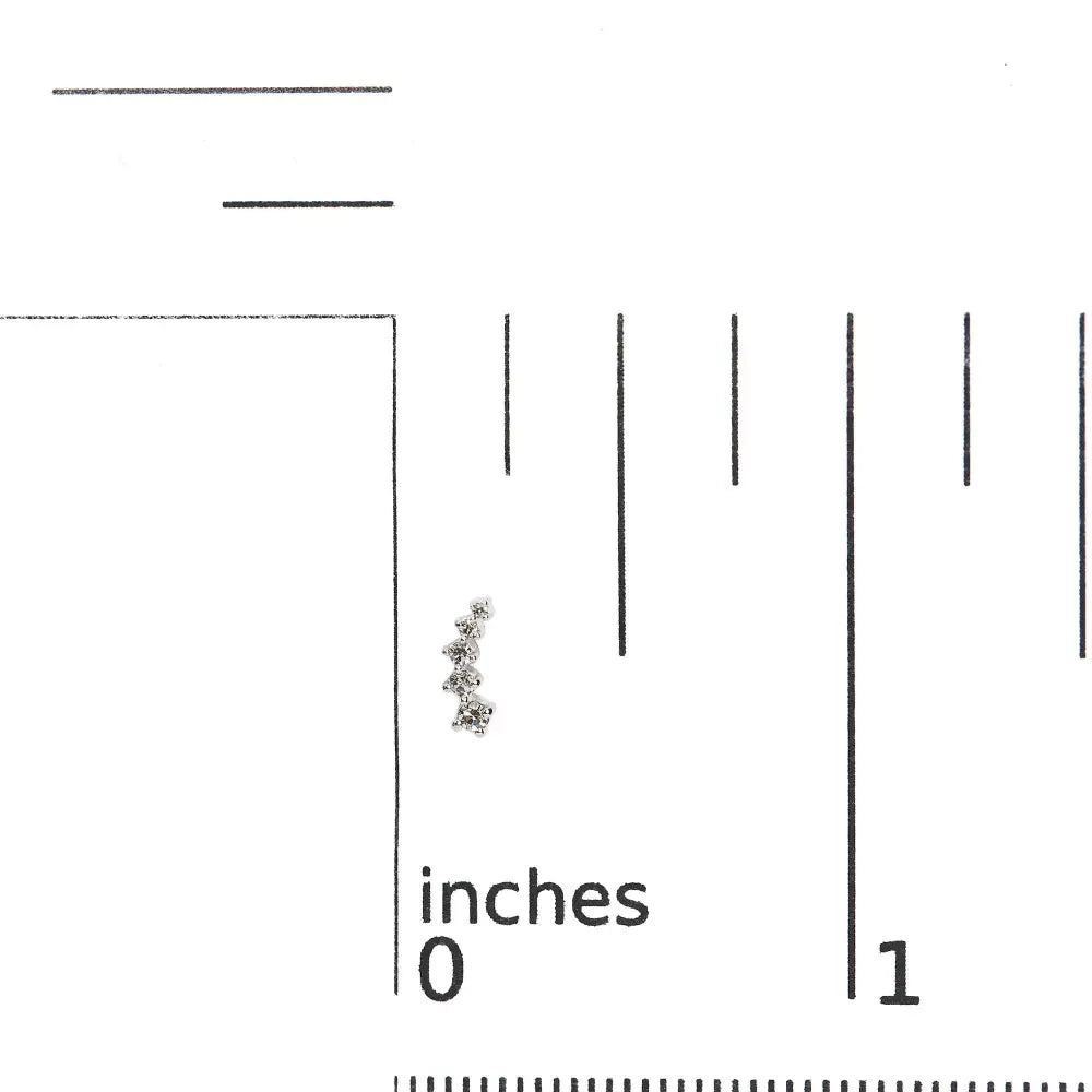 1/10 cttw Diamond Journey Climber Earrings in 10K White Gold