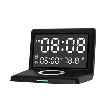 Digital Mirror Clock Wireless Charging Alarm Clock