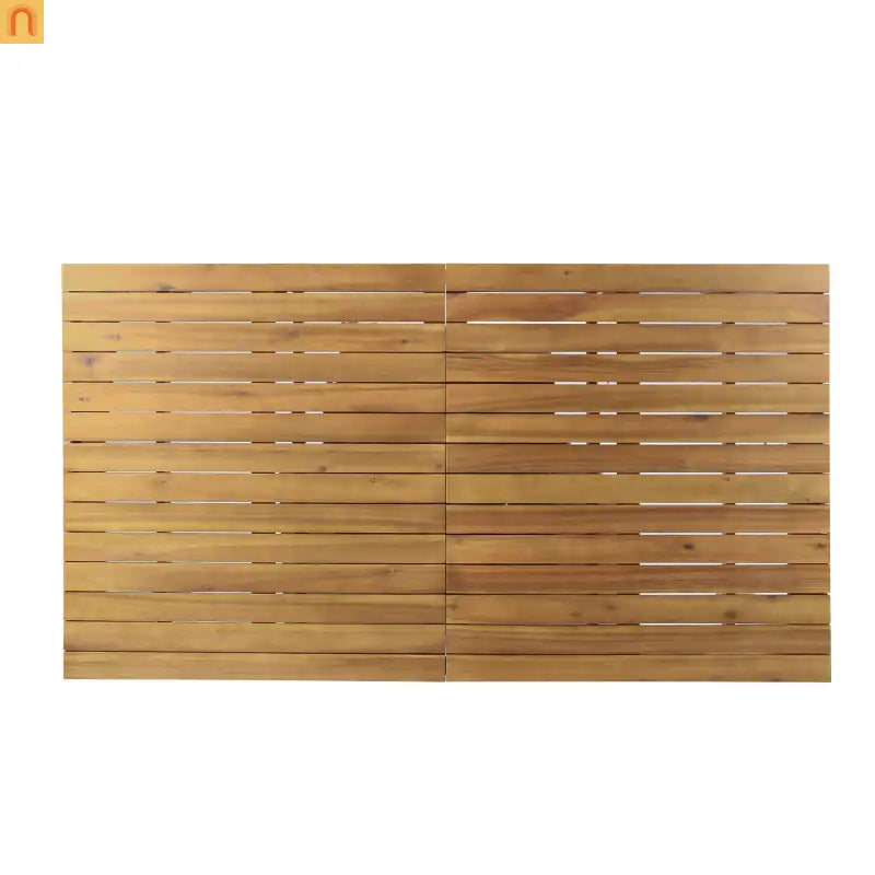 Acacia Wood Outdoor Dining Set 7 Piece Expandable Gray