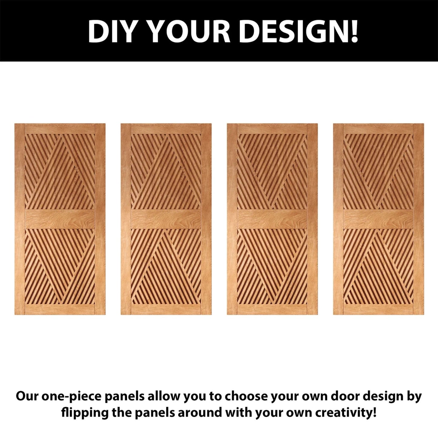 Diamond Pattern Double Door Barn Door Kit | Black Barn Door Hardware