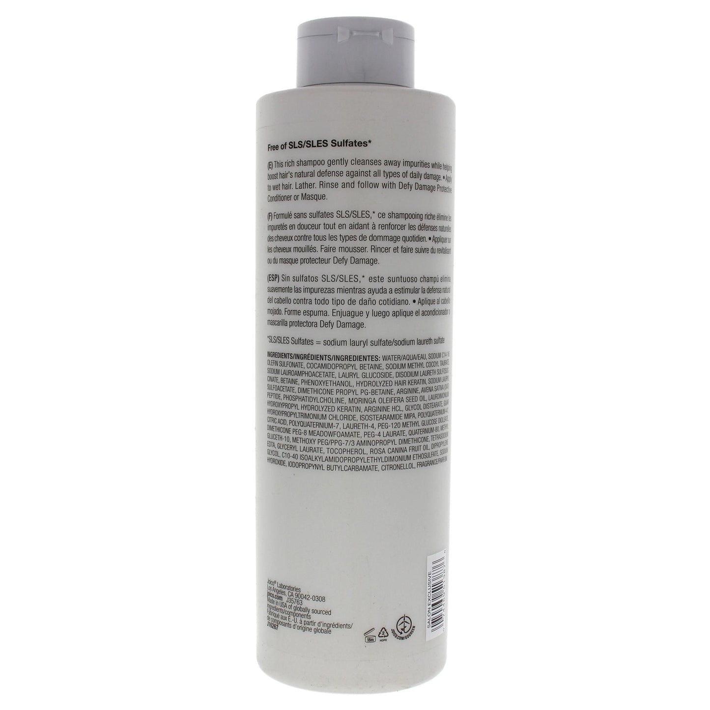 Defy Damage Protective Shampoo by Joico for Unisex - 33.8 oz Shampoo