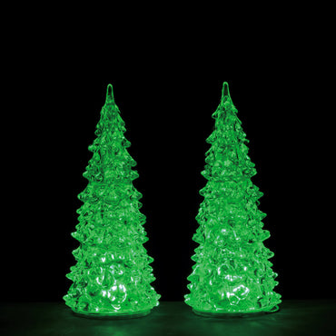 7 Inch Crystal Color changing Trees - Set of 2