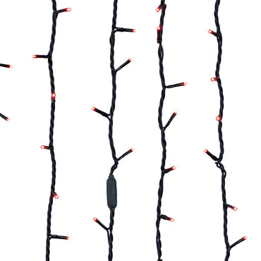 300-Light 3MM Red LED Green Wire Jingle Bright Light Set - 50 Feet