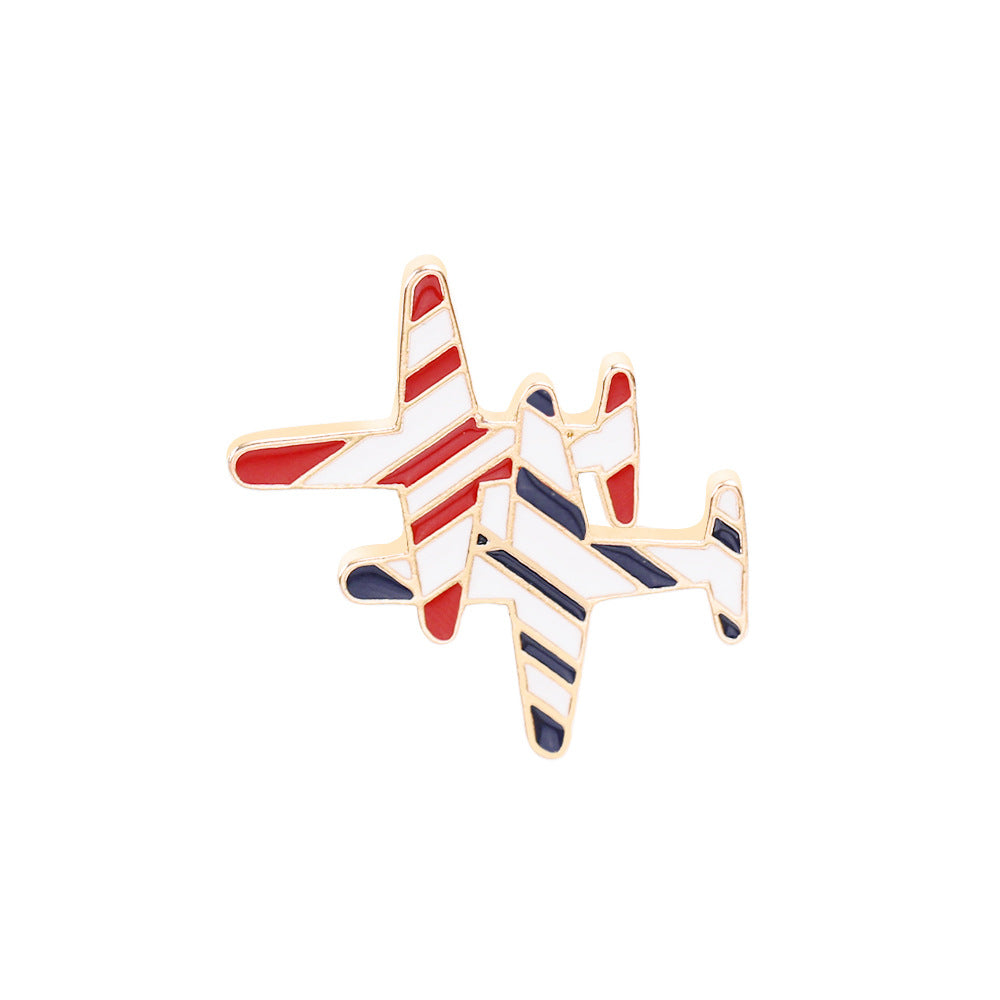 Personalized Alloy Striped Combat Brooch