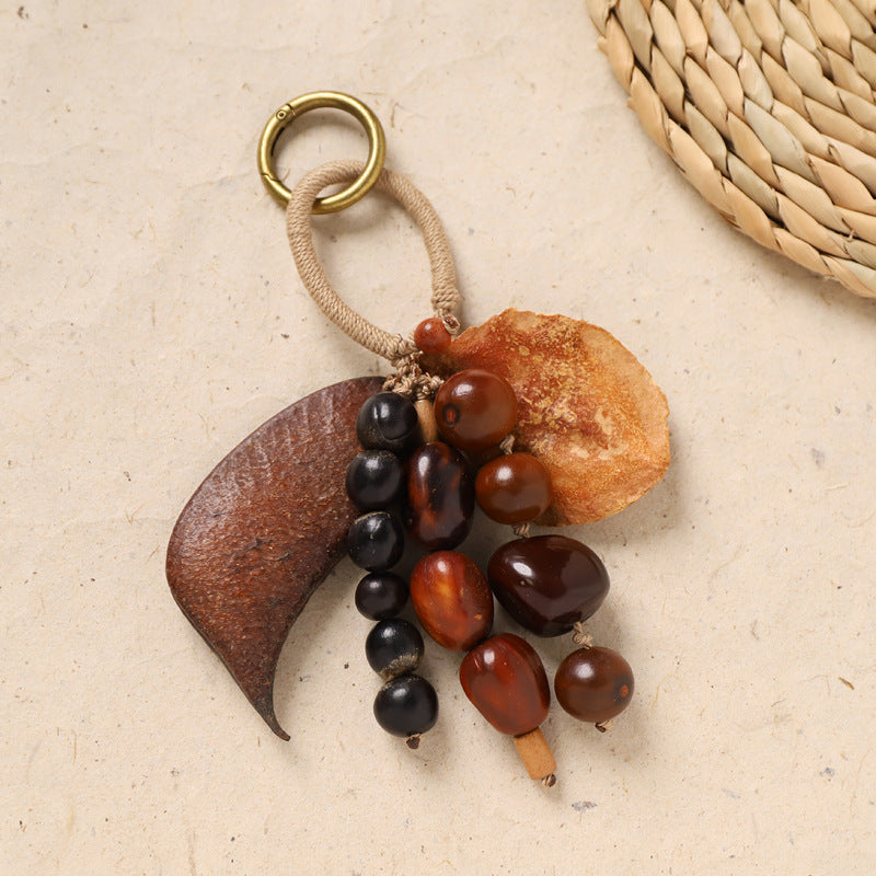New Chinese-style Wish-Fulfillment Seed-Bead Bag Charm Keychain