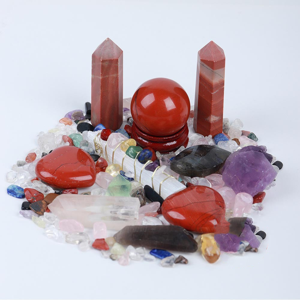 Donghai Natural Crystal Gem Hexagonal Prism Energy Ball Gift Box