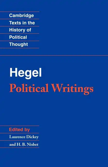 Hegel: Political Writings - Paperback