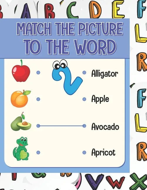 Match the picture: Using a line links the image to the word that corresponds to it. visual book that will help your child to know the spe - Paperback