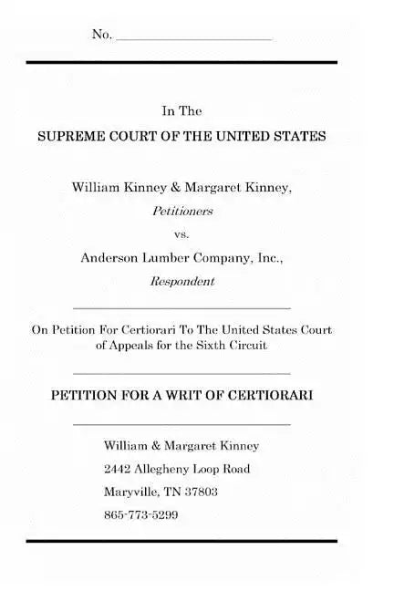 Petition for a Writ of Certiorari - Paperback