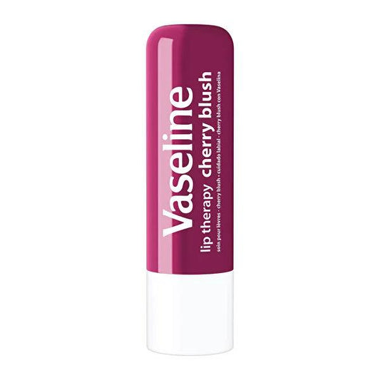 Vaseline Cherry Blush Lip Therapy Lip Care Balm - 48 Hour Moisturization, Non-Sticky, Natural Color